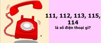 111, 112, 113, 115, 114 là số điện thoại gì?