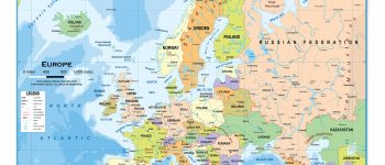 Bản đồ các nước Châu Âu (Europe Map) khổ lớn mới nhất mới nhất