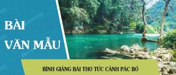 Bình giảng bài thơ Tức cảnh Pác Bó