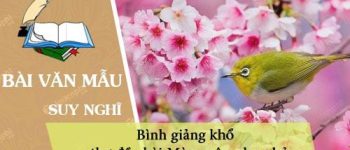 Bình giảng khổ thơ đầu bài Mùa xuân nho nhỏ