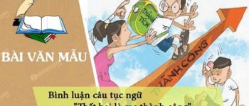 Bình luận câu tục ngữ Thất bại là mẹ thành công