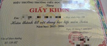 Cách ghi giấy khen theo Thông tư 22 Hướng dẫn ghi giấy khen Tiểu học