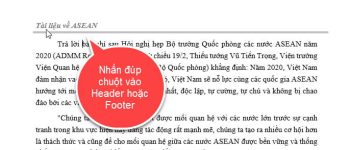 Cách tạo header và footer trong word