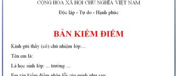 Cách viết bản kiểm điểm cấp 1. Cách xin chữ ký phụ huynh