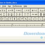 Cách xác định và sử dụng phím tắt trong MathType