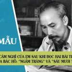 Cảm nghĩ của em sau khi đọc hai bài thơ của Bác Hồ: “Ngắm trăng” và “Sáu mươi tuổi”