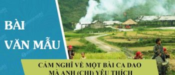 Cảm nghĩ về một bài ca dao mà anh (chị) yêu thích