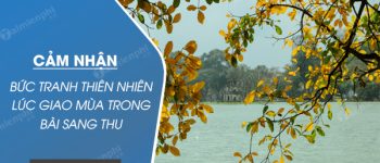 Cảm nhận bức tranh thiên nhiên lúc giao mùa trong bài Sang Thu