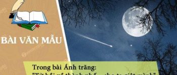 Cảm nhận của em về đoạn thơ sau trong bài Ánh trăng: “Từ hồi về thành phố… cho ta giật mình”