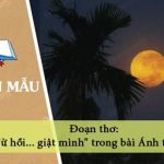 Cảm nhận của em về đoạn thơ: “Từ hồi… giật mình” trong bài Ánh trăng