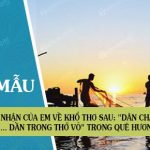 Cảm nhận của em về khổ thơ sau: “Dân chài lưới… dần trong thớ vỏ” trong bài Quê hương