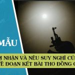 Cảm nhận và nêu suy nghĩ của em về đoạn kết bài thơ Đồng chí