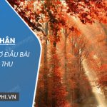 Cảm nhận về khổ thơ đầu bài Sang Thu