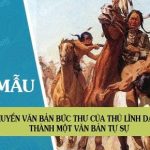 Chuyển văn bản Bức thư của thủ lĩnh da đỏ thành một văn bản tự sự