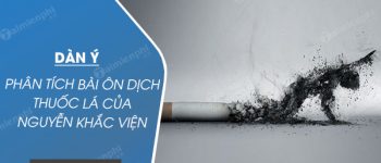 Dàn ý phân tích bài Ôn dịch thuốc lá của Nguyễn Khắc Viện
