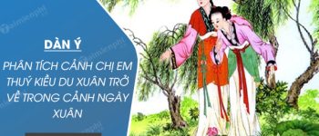 Dàn ý phân tích cảnh chị em Thuý Kiều du xuân trở về trong Cảnh ngày xuân