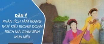 Dàn ý phân tích tâm trạng Thuý Kiều trong đoạn trích Mã Giám Sinh mua Kiều