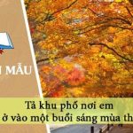 Dàn ý tả khu phố nơi em ở vào một buổi sáng mùa thu