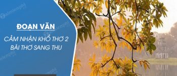 Đoạn văn cảm nhận khổ thơ 2 bài thơ Sang thu