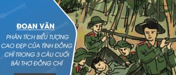 Đoạn văn phân tích biểu tượng cao đẹp của tình đồng chí trong 3 câu thơ cuối bài thơ Đồng chí