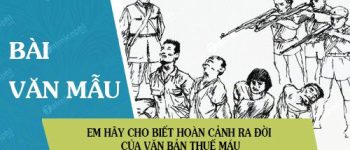 Em hãy cho biết hoàn cảnh ra đời của văn bản Thuế máu