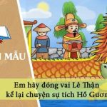 Em hãy đóng vai Lê Thận kể lại chuyện sự tích Hồ Gươm