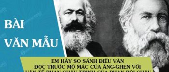 Em hãy so sánh Điếu văn đọc trước mộ Mác của Ăng-ghen với Văn tế Phan Châu Trinh của Phan Bội Châu