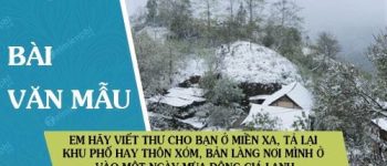 Em hãy viết thư cho bạn ở miền xa, tả lại khu phố hay thôn xóm, bản làng nơi mình ở vào một ngày mùa đông giá lạnh