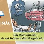 Giải thích câu nói: Có tài mà không có đức là người vô dụng…