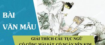 Giải thích câu tục ngữ Có công mài sắt, có ngày nên kim