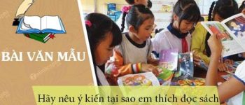 Hãy nêu ý kiến tại sao em thích đọc sách