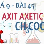 Hoá 9 bài 45: Axit axetic C2H4O2 tính chất hoá học, công thức cấu tạo và bài tập vận dụng