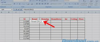 Hướng dẫn làm tròn số nguyên trong Excel