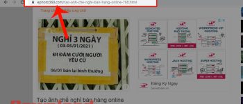 Hướng dẫn tạo ảnh chế nghỉ bán hàng online