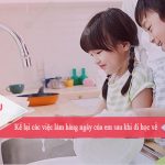 Kể lại các việc làm hàng ngày của em sau khi đi học về