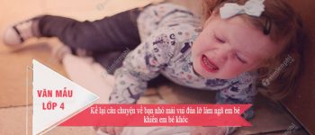 Kể lại câu chuyện về một bạn nhỏ mải vui đùa lỡ làm ngã một em bé khiến em bé khóc