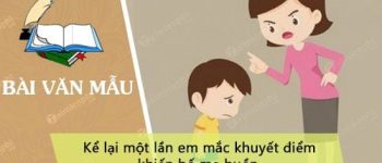 Kể lại một lần em mắc khuyết điểm khiến bố mẹ buồn