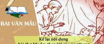 Kể lại nội dung bài thơ Mẹ ốm theo lời của người con