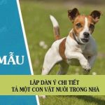 Lập dàn ý chi tiết tả một con vật nuôi trong nhà