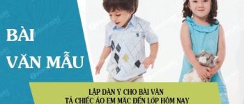 Lập dàn ý cho bài văn tả chiếc áo em mặc đến lớp hôm nay