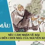 Nêu cảm nhận về bài Bạn đến chơi nhà của Nguyễn Khuyến