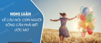 Nghị luận về câu nói: Con người sống cần phải biết ước mơ