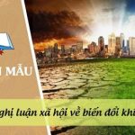 Nghị luận xã hội về biến đổi khí hậu