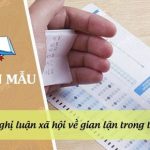 Nghị luận xã hội về gian lận trong thi cử