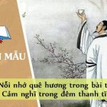 Nỗi nhớ quê hương trong bài thơ Cảm nghĩ trong đêm thanh tĩnh