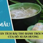 Phân tích bài thơ Bánh trôi nước của Hồ Xuân Hương