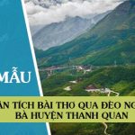 Phân tích bài thơ Qua đèo Ngang của Bà Huyện Thanh Quan