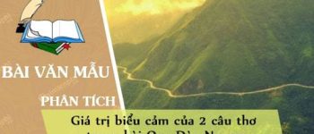 Phân tích giá trị biểu cảm của 2 câu thơ trong bài Qua Đèo Ngang: