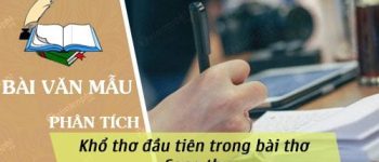 Phân tích khổ thơ đầu tiên trong bài thơ Sang thu