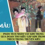 Phân tích nhân vật Kim Trọng qua đoạn thơ Kiều gặp Kim Trọng trích trong Truyện Kiều